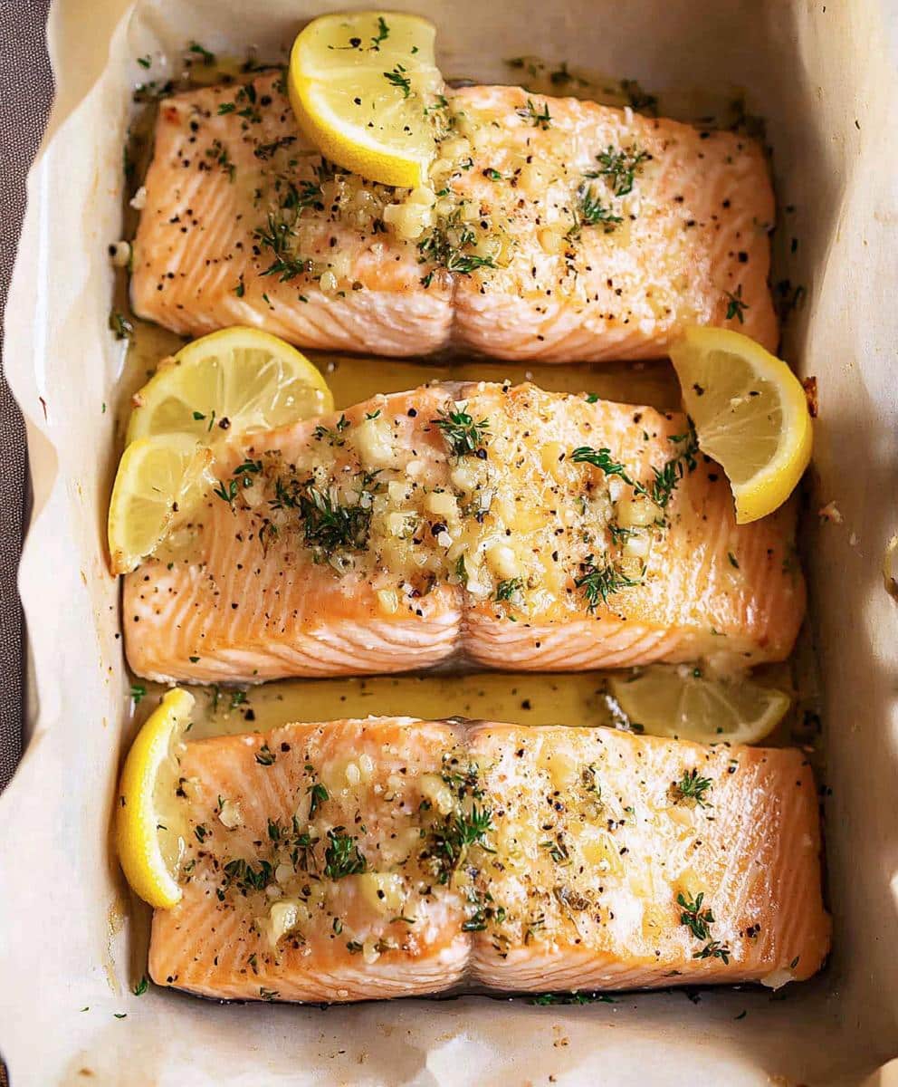 Garlic Butter Baked Salmon Recipe