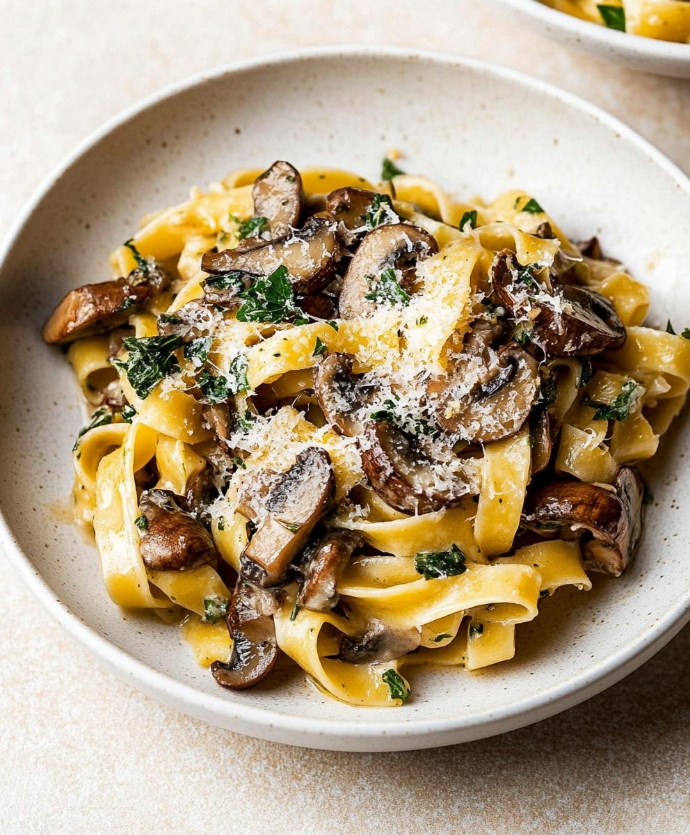 Garlic Mushroom Pasta Recipe