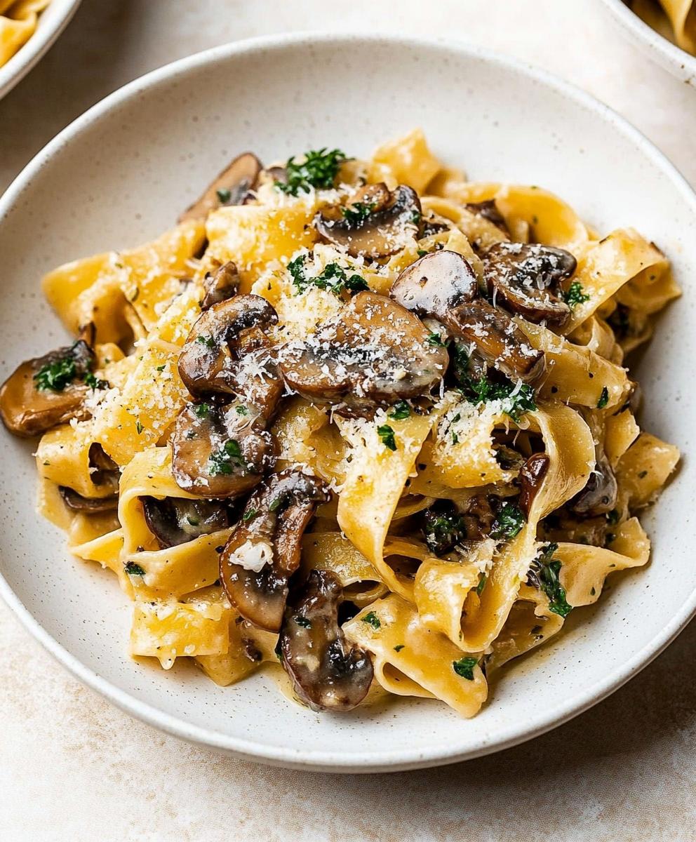 Garlic Mushroom Pasta Recipe