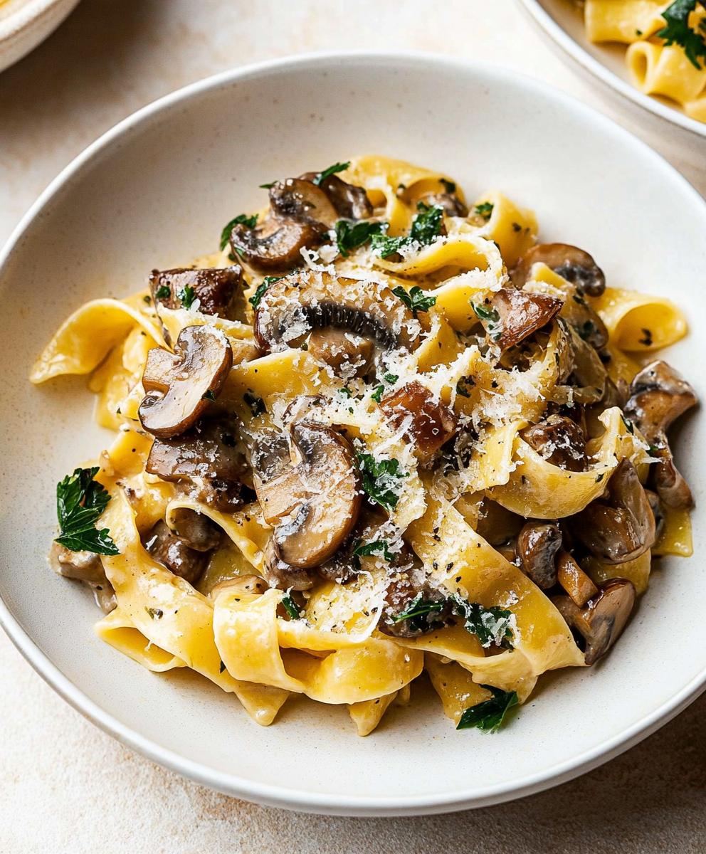 Garlic Mushroom Pasta Recipe