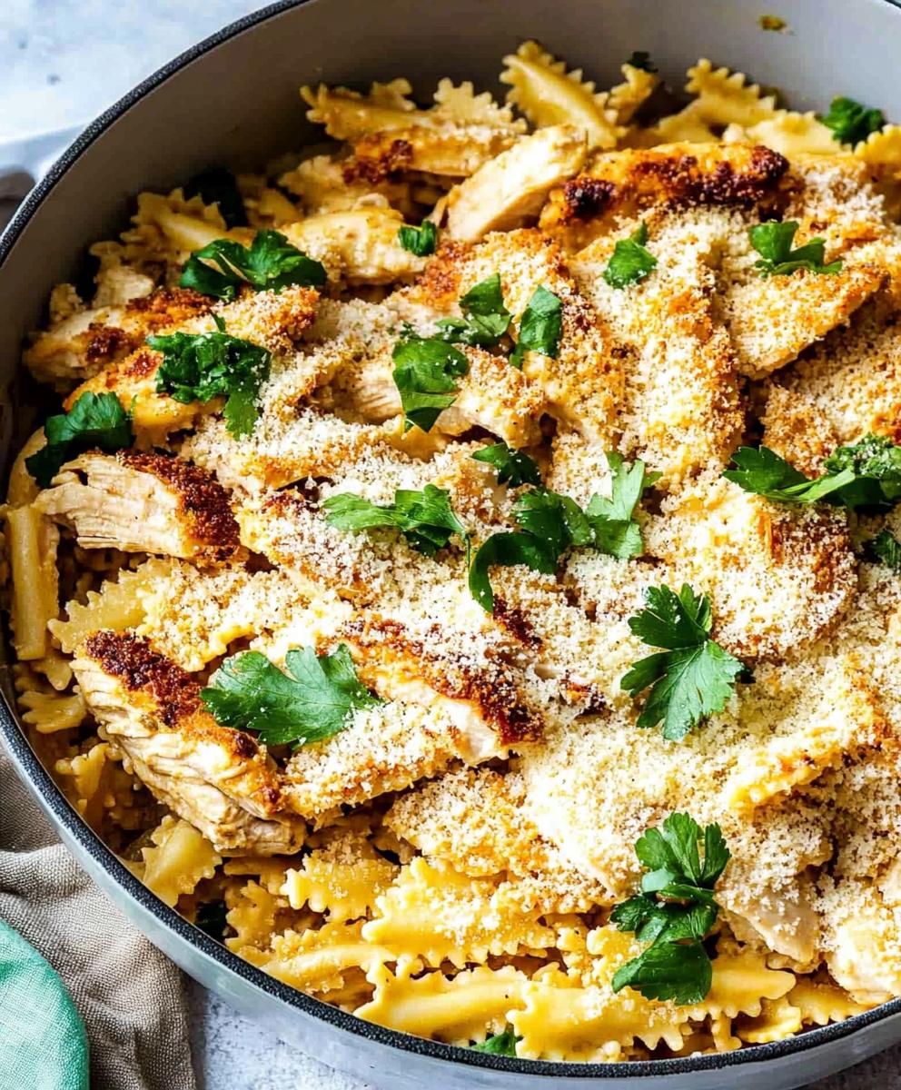 Garlic Parmesan Chicken Pasta Bake Recipe