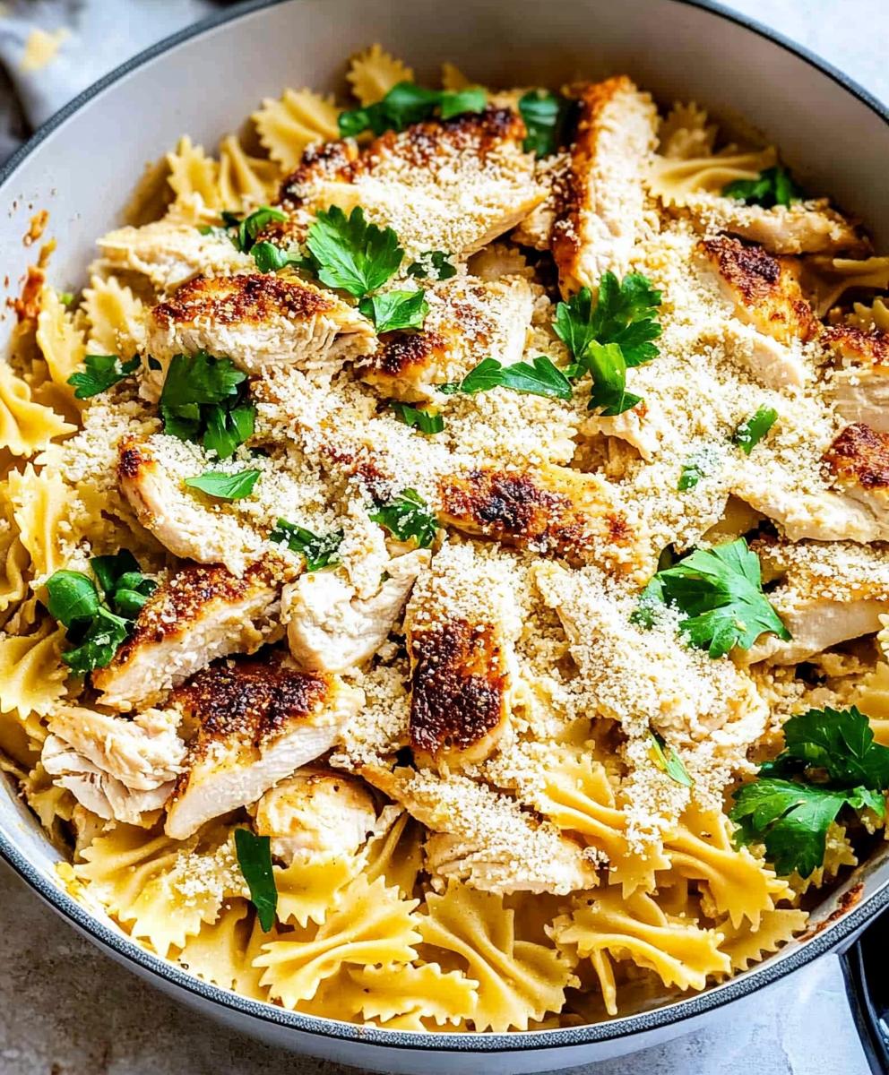 Garlic Parmesan Chicken Pasta Bake Recipe