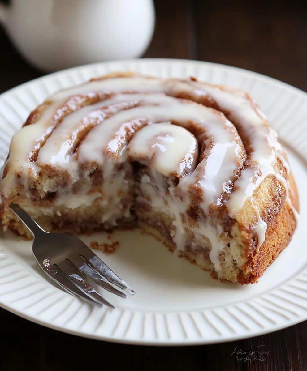 Gooey Cinnamon Roll Cake Recipe