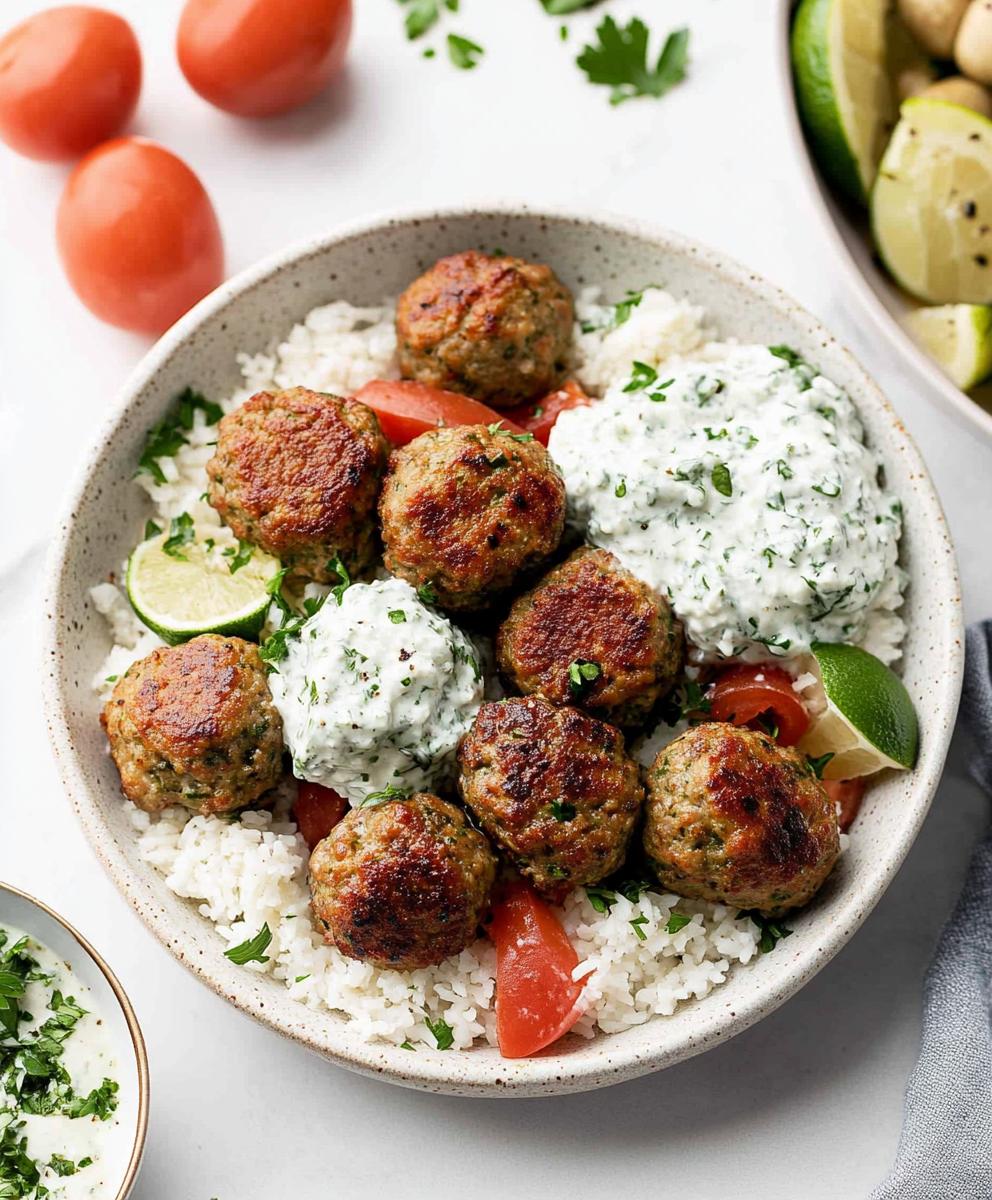 Greek Turkey Meatballs With Tzatziki Recipe