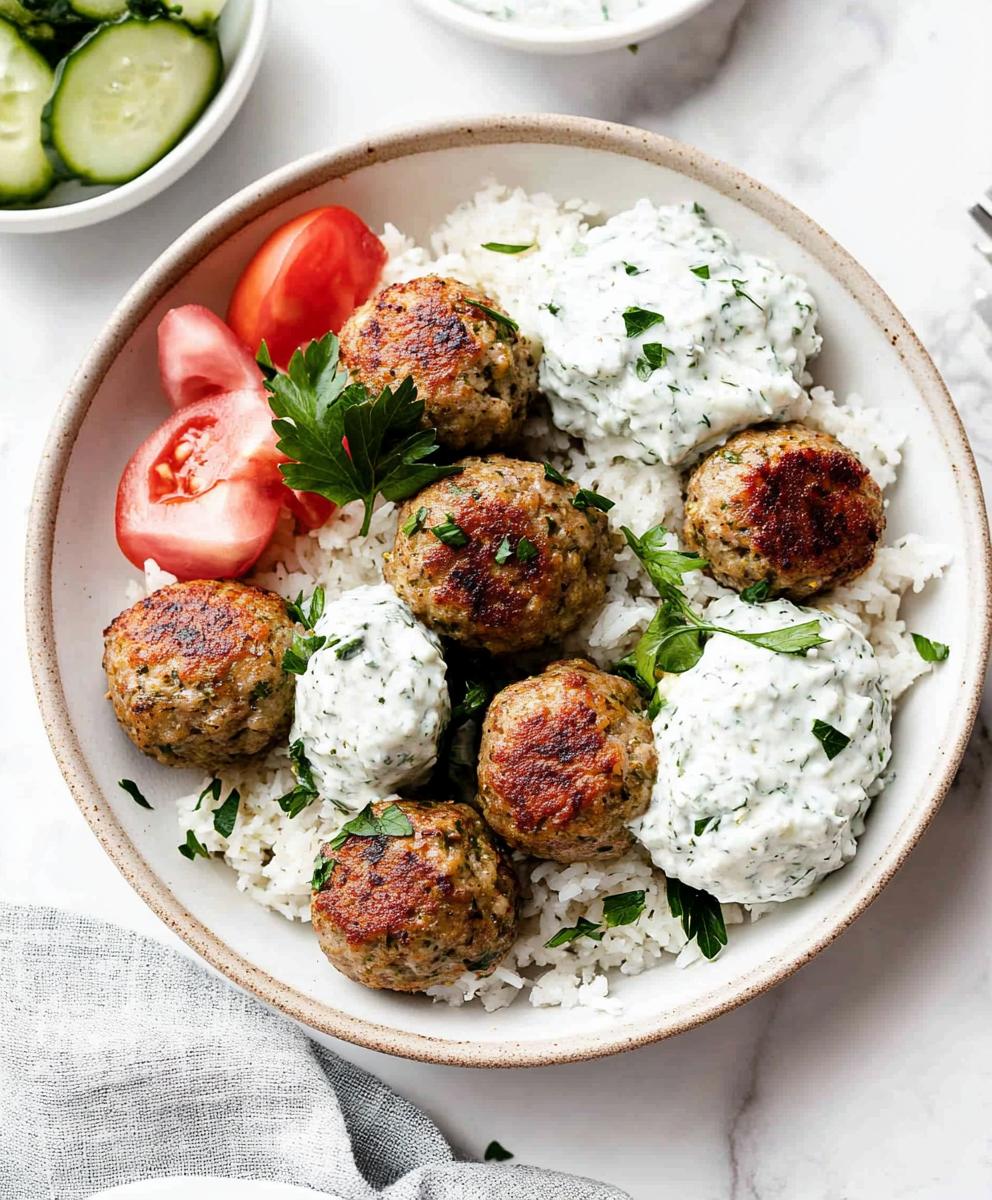 Greek Turkey Meatballs With Tzatziki Recipe