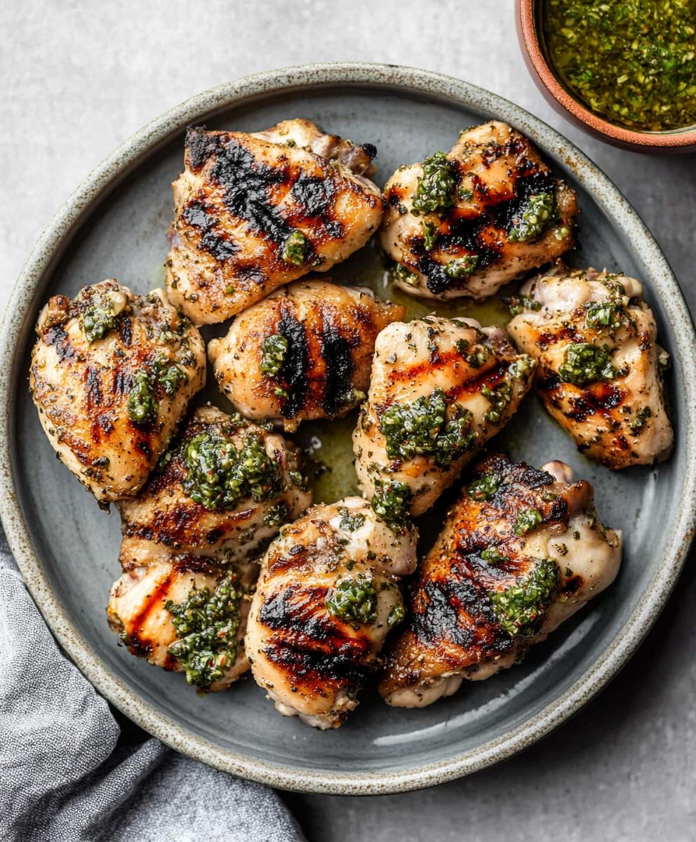 Grilled Chicken Thighs With Chimichurri Recipe