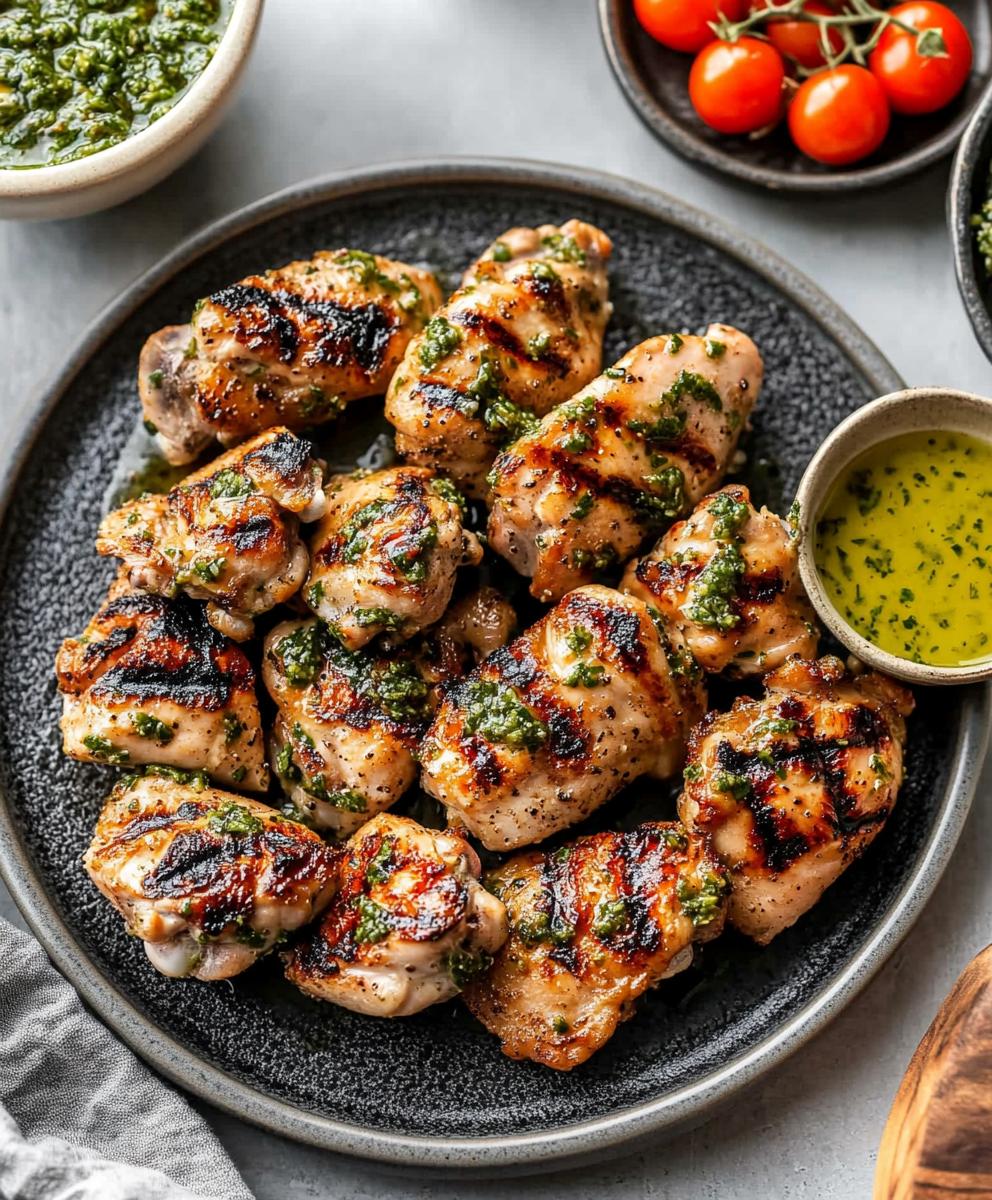 Grilled Chicken Thighs With Chimichurri Recipe