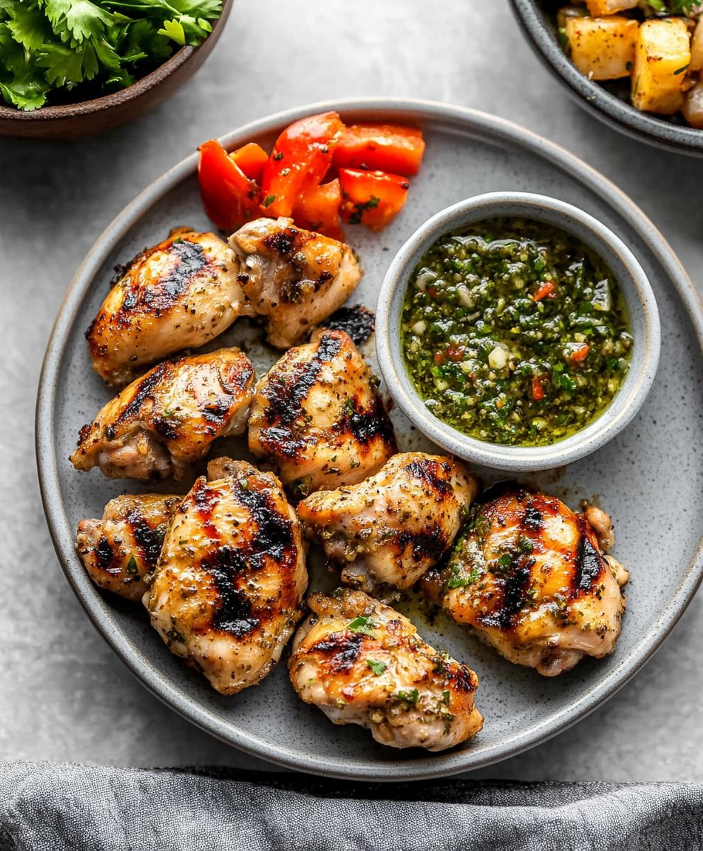 Grilled Chicken Thighs With Chimichurri Recipe