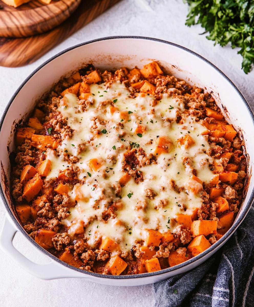 Ground Turkey Sweet Potato Bake Recipe