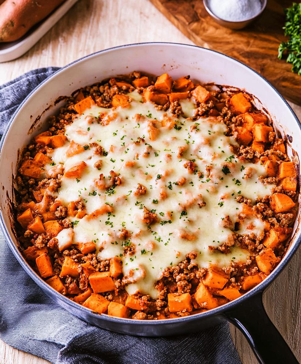 Ground Turkey Sweet Potato Bake Recipe