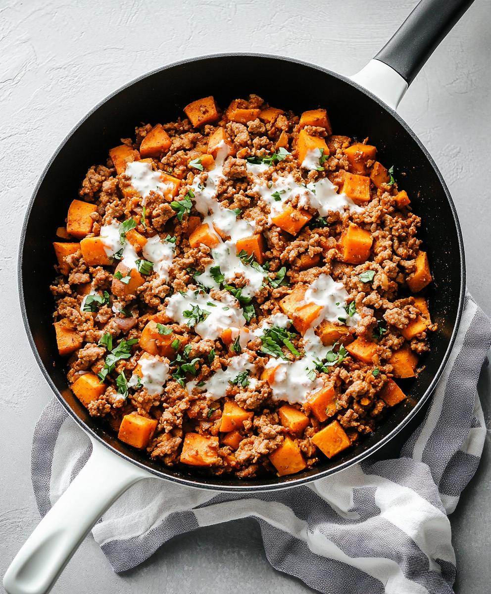 Ground Turkey Sweet Potato Skillet Recipe