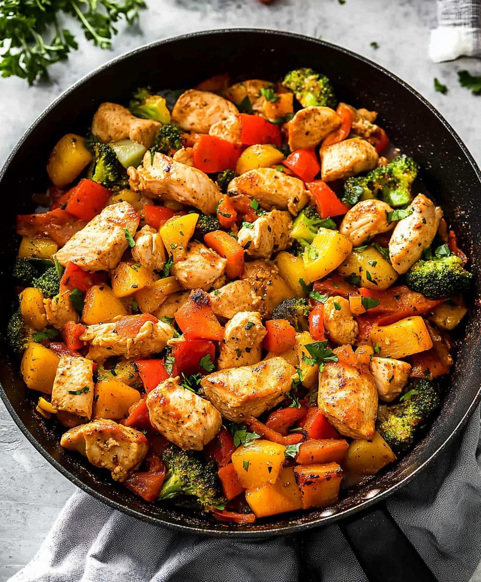 Healthy Chicken And Vegetables Skillet Recipe