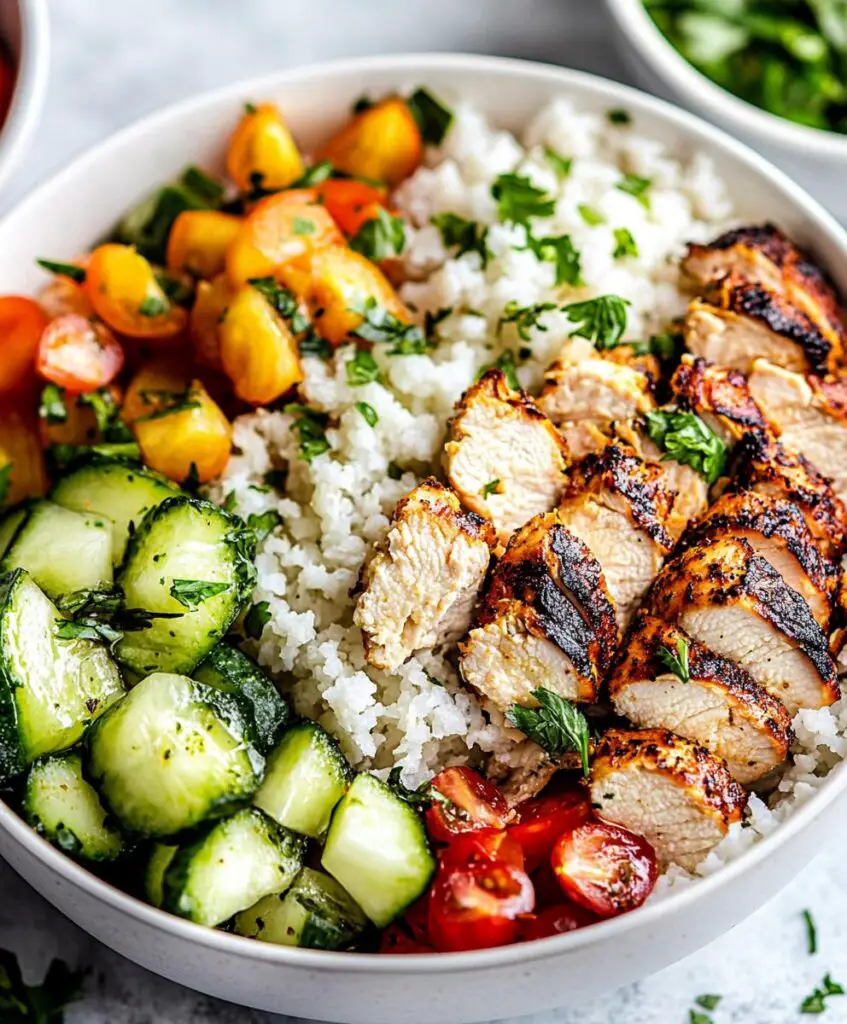 Healthy Greek Chicken Bowls Recipe