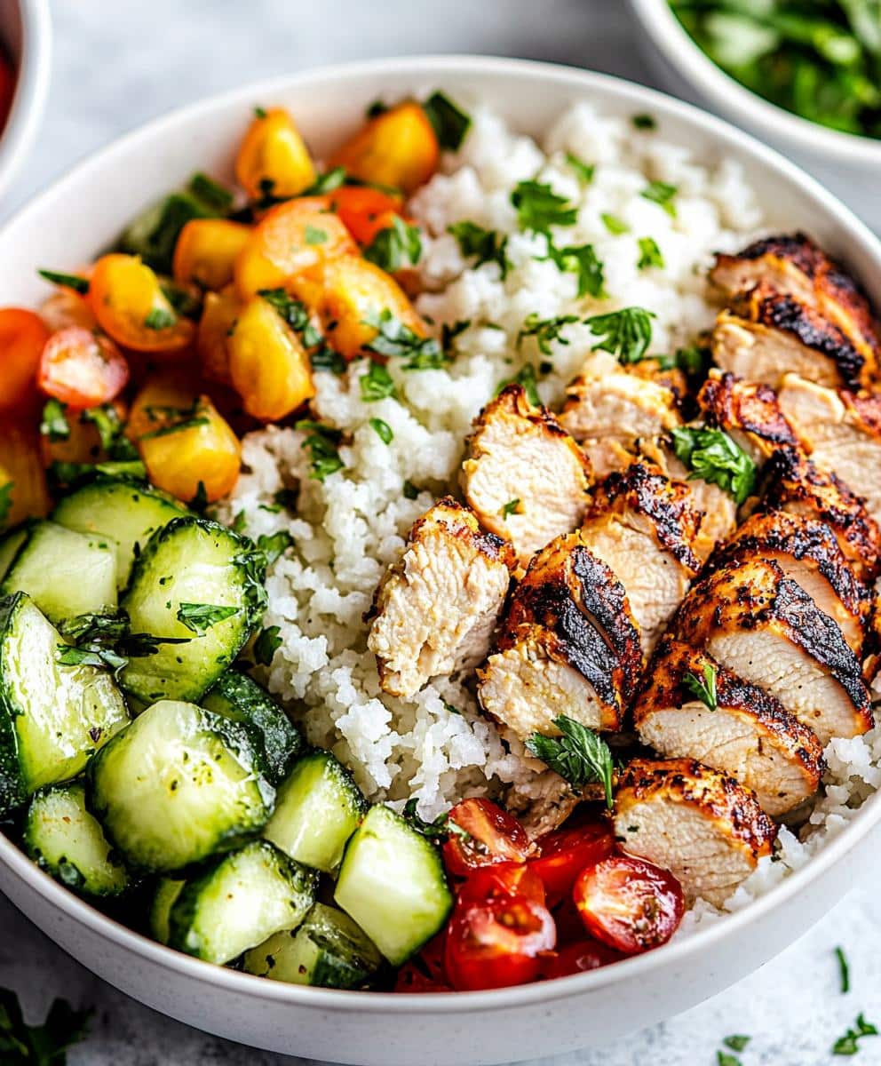 Healthy Greek Chicken Bowls Recipe