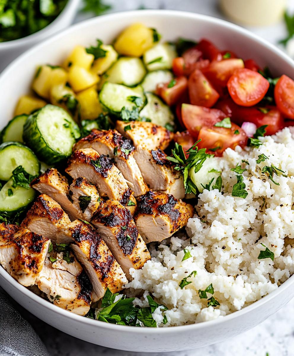 Healthy Greek Chicken Bowls Recipe
