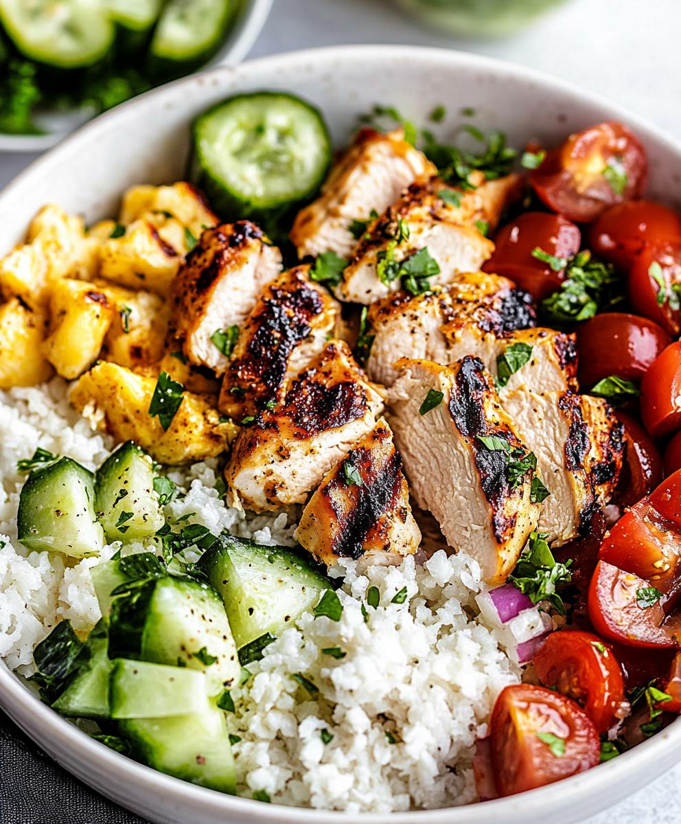 Healthy Greek Chicken Bowls Recipe