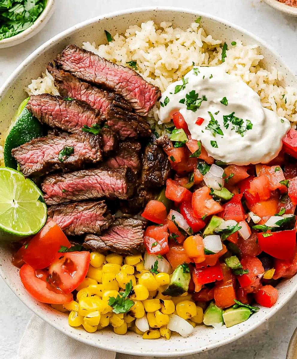 High Protein Steak Fajita Bowl Recipe