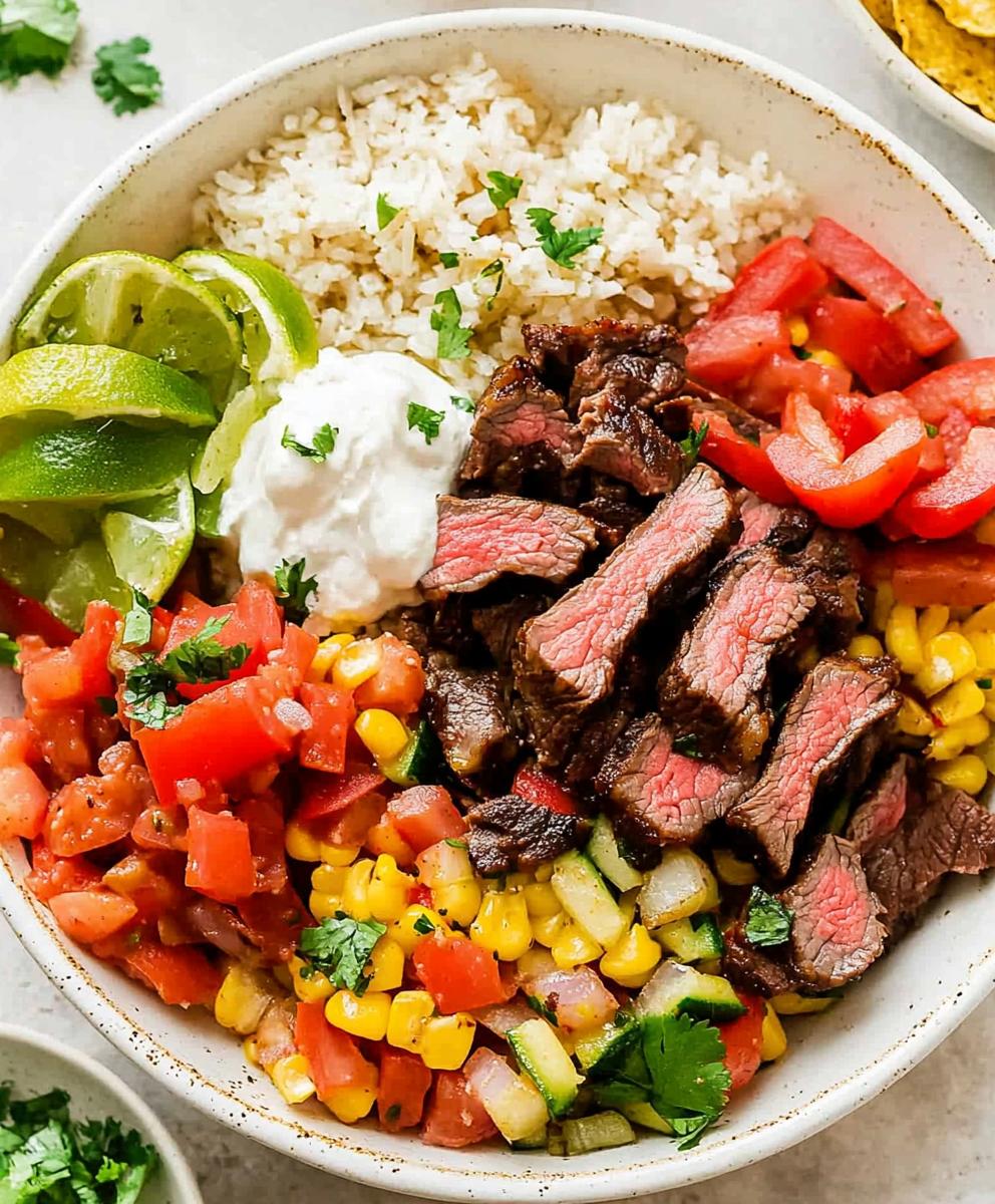 High Protein Steak Fajita Bowl Recipe