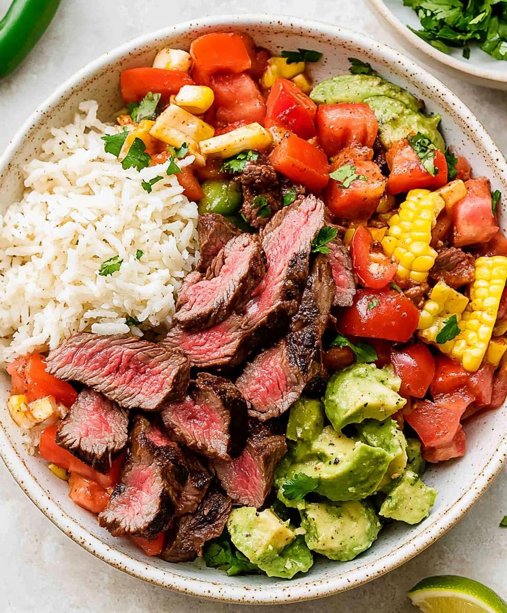 High Protein Steak Fajita Bowl Recipe