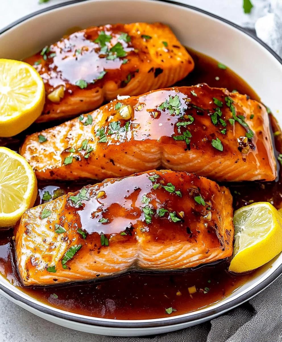 Honey Garlic Glazed Salmon Recipe