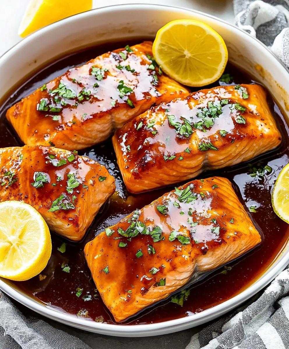 Honey Garlic Glazed Salmon Recipe
