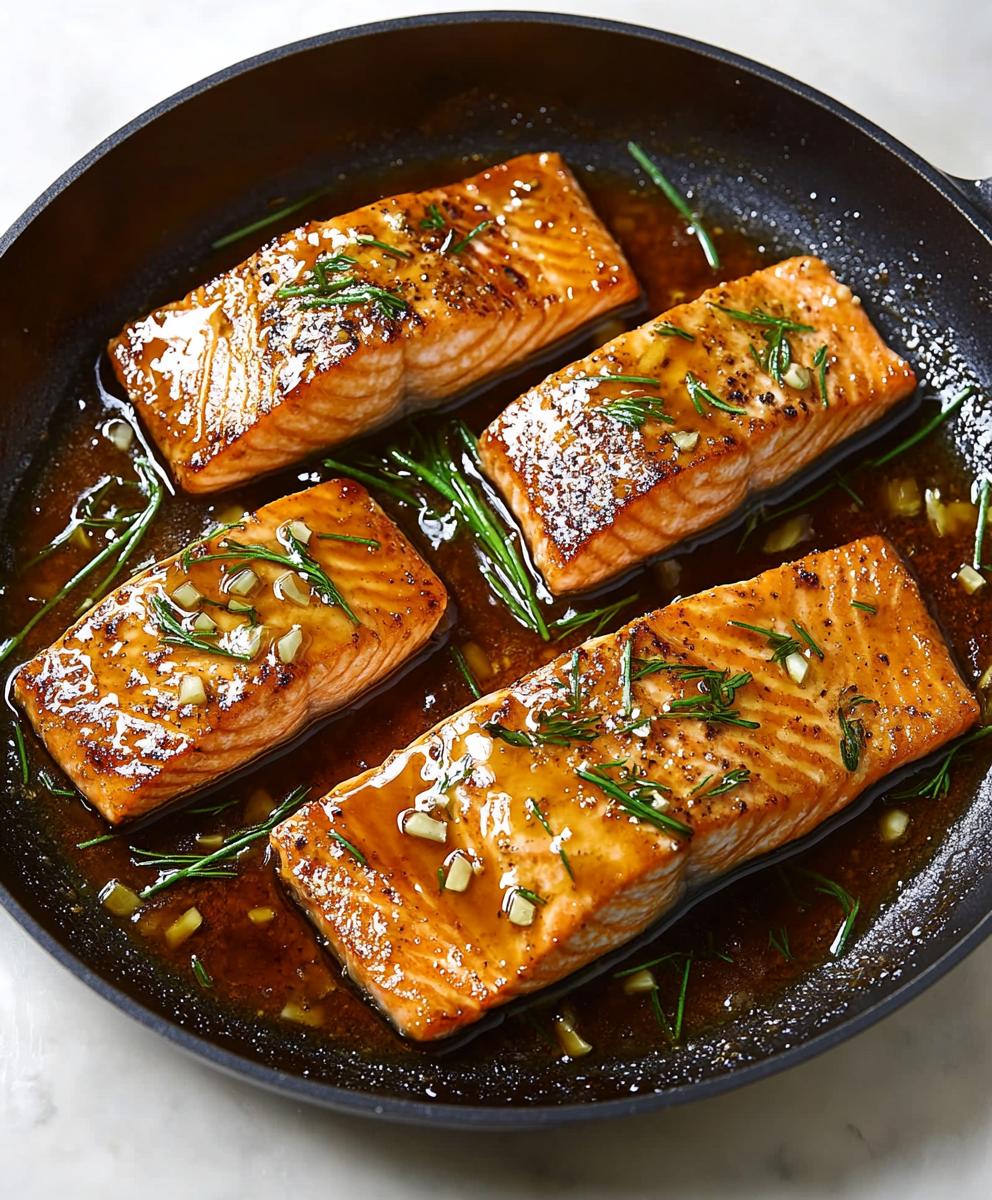 Honey-garlic Glazed Salmon Recipe