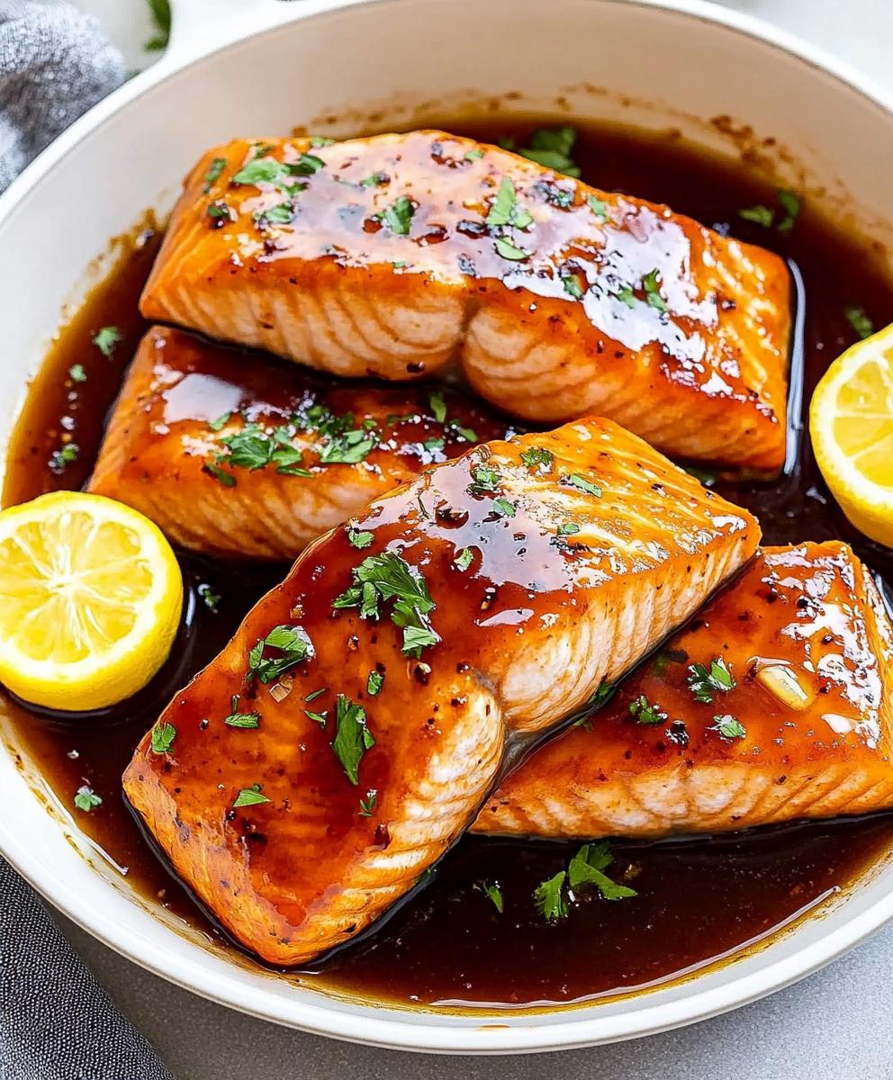 Honey Garlic Glazed Salmon Recipe