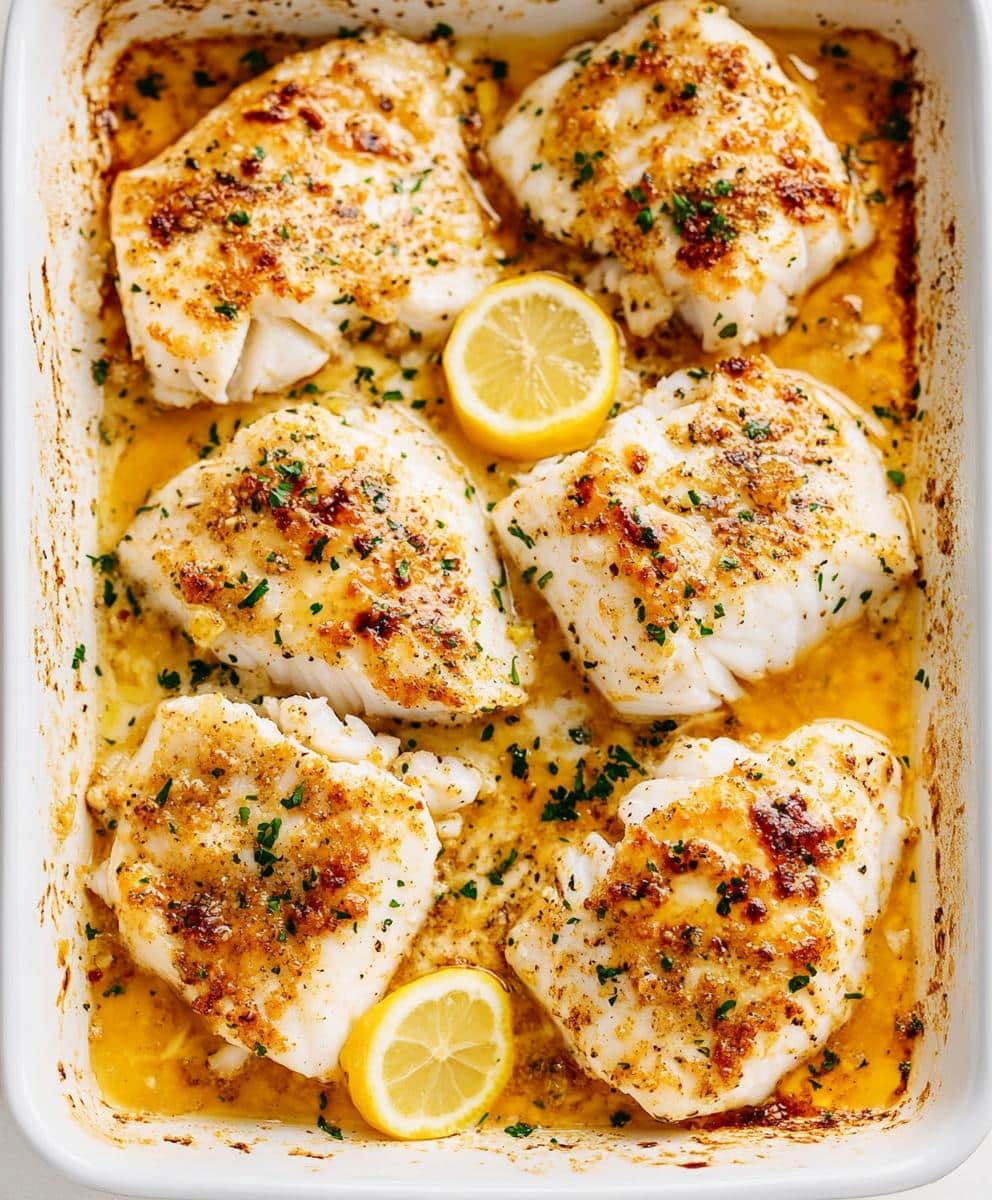 Lemon Butter Baked Cod Recipe