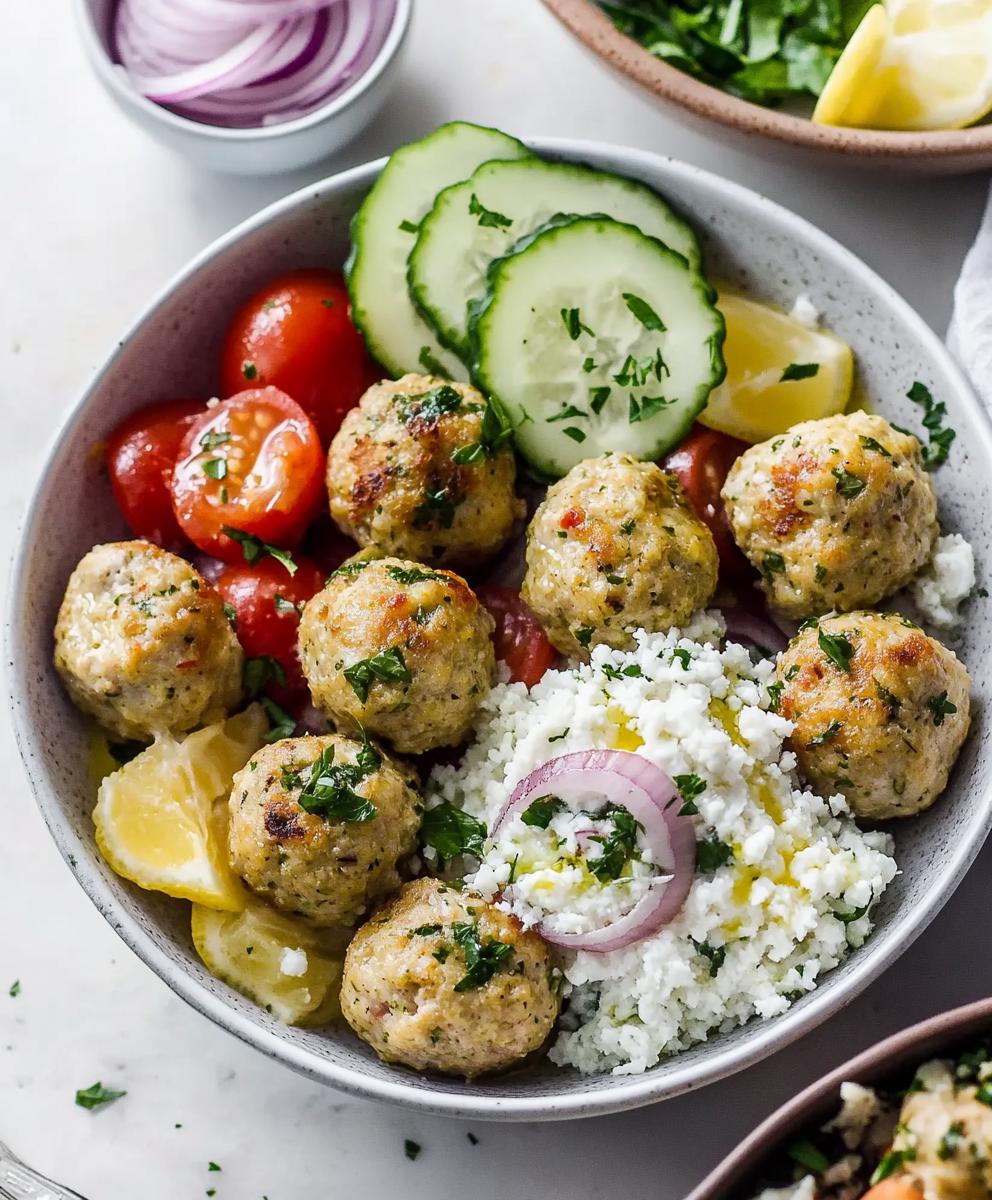 Mediterranean Chicken Meatballs Recipe