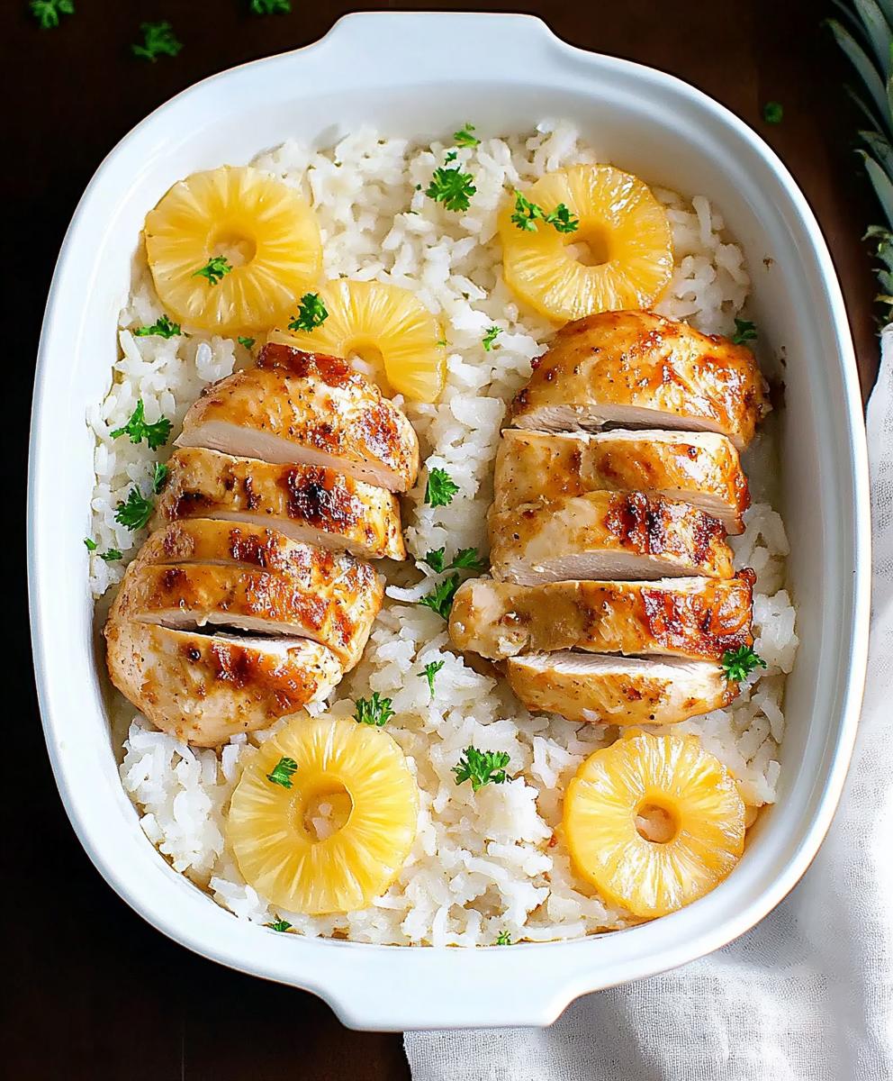 One Pan Pineapple Chicken And Rice Recipe