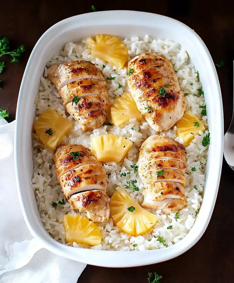 One Pan Pineapple Chicken And Rice Recipe