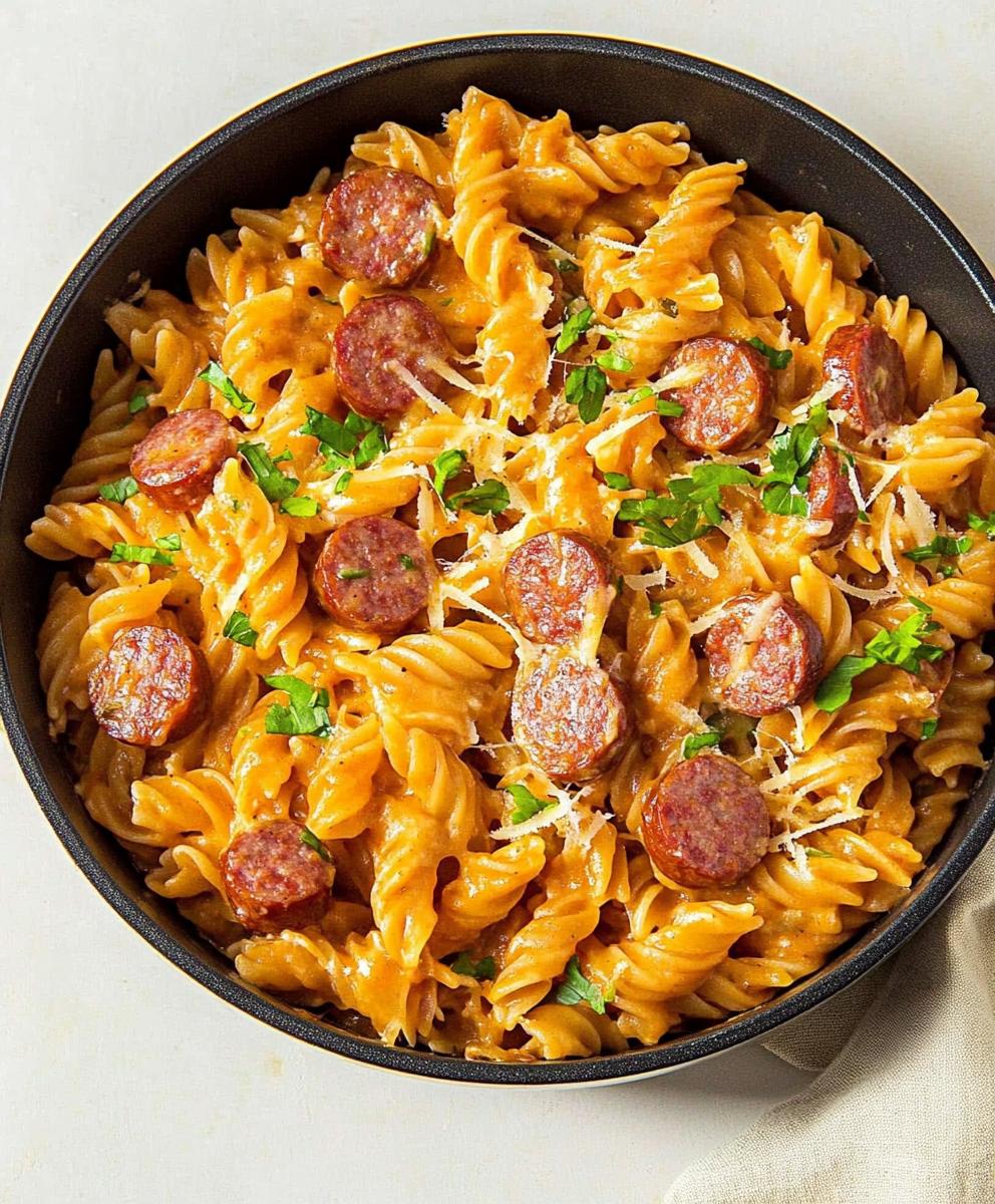 One Pot Smoked Sausage Pasta Recipe
