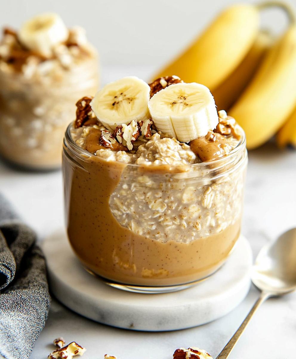 Peanut Butter Banana Overnight Oats Recipe