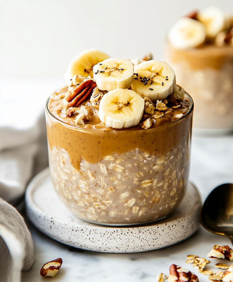 Peanut Butter Banana Overnight Oats Recipe