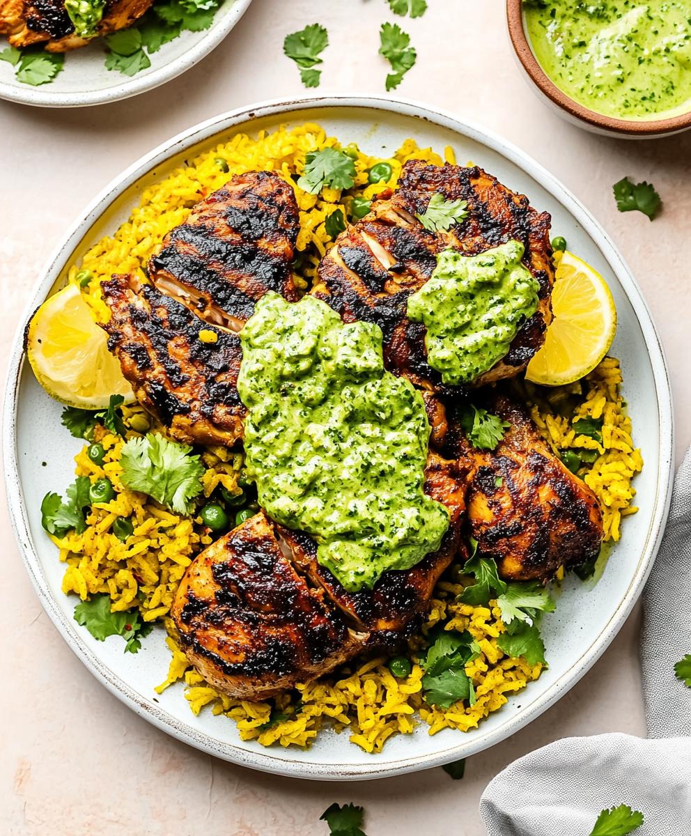Peruvian Chicken And Rice With Green Sauce Recipe