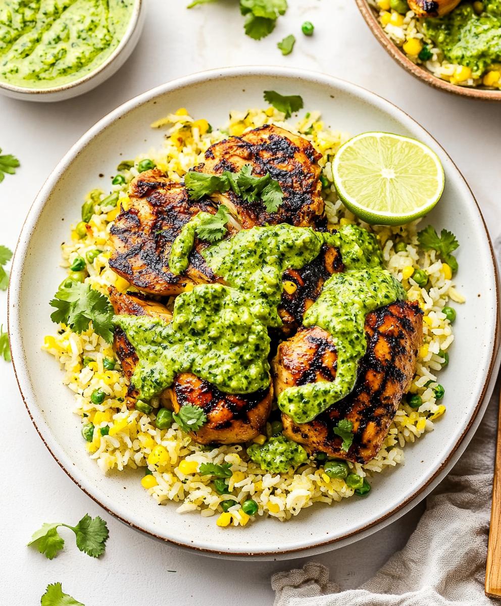 Peruvian Chicken And Rice With Green Sauce Recipe