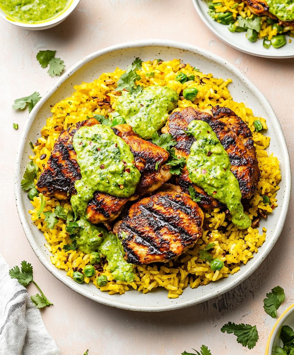 Peruvian Chicken And Rice With Green Sauce Recipe