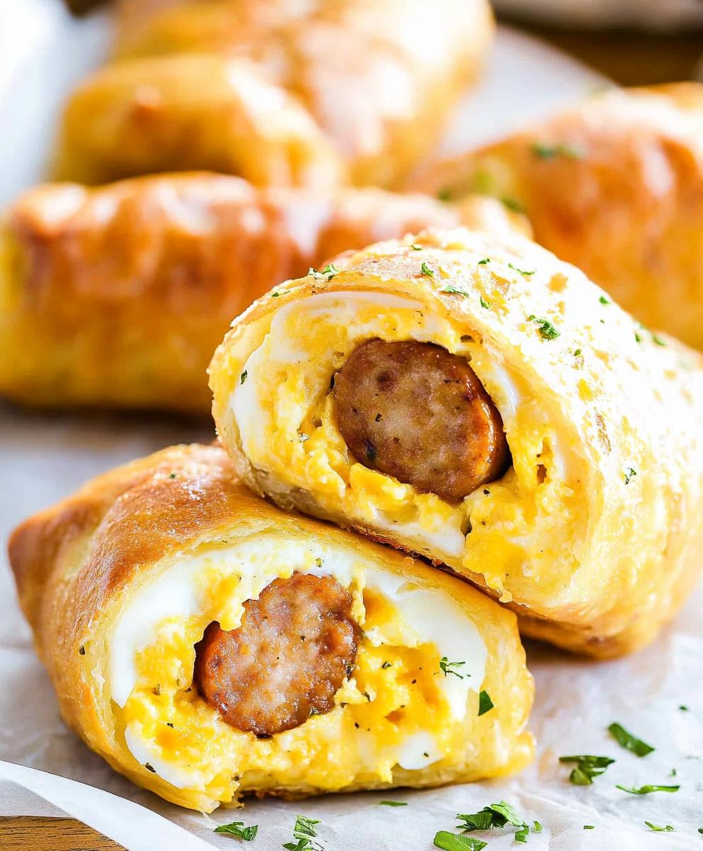 Sausage Egg And Cheese Breakfast Roll-ups Recipe