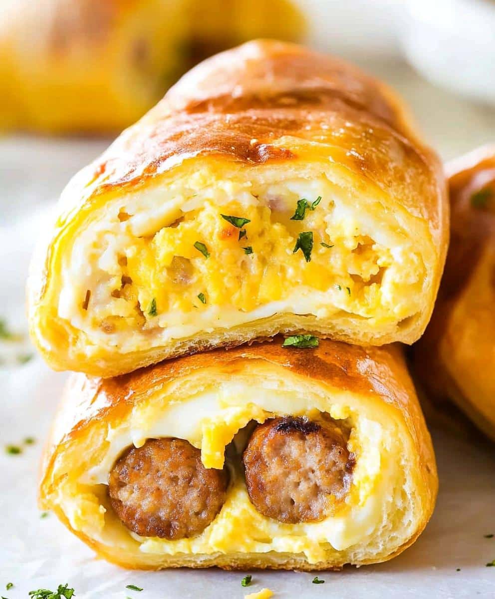 Sausage Egg And Cheese Breakfast Roll-ups Recipe
