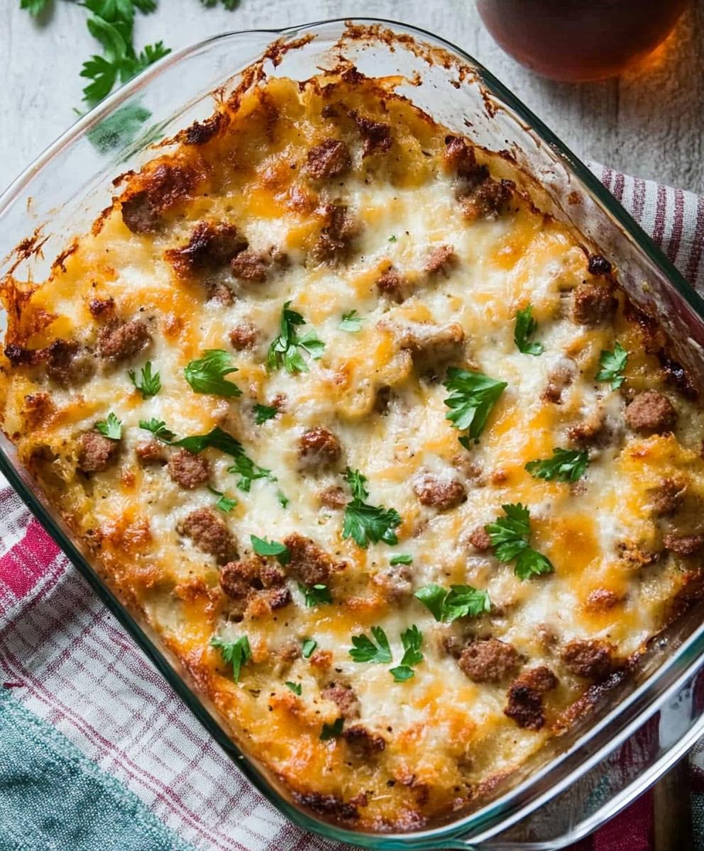 Sausage Hash Brown Breakfast Casserole Recipe