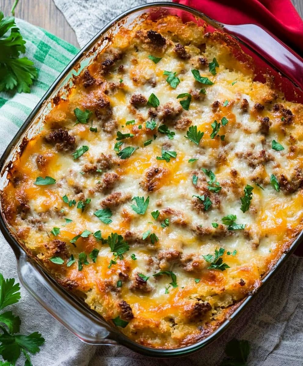Sausage Hash Brown Breakfast Casserole Recipe