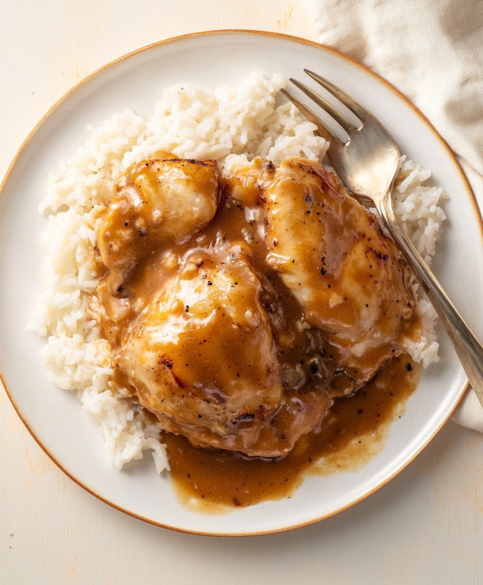 Smothered Chicken With Rice Recipe