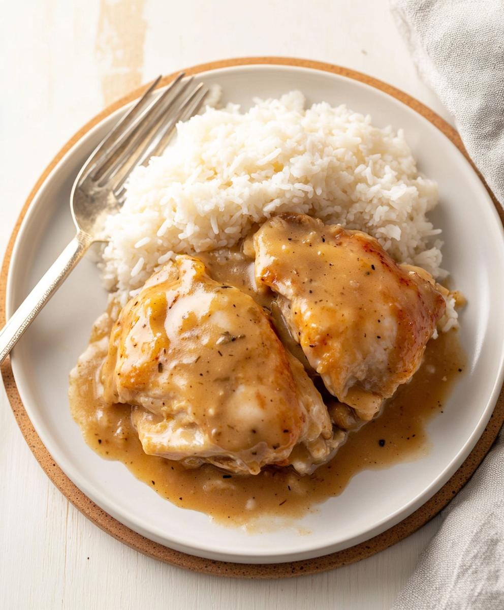Smothered Chicken With Rice Recipe