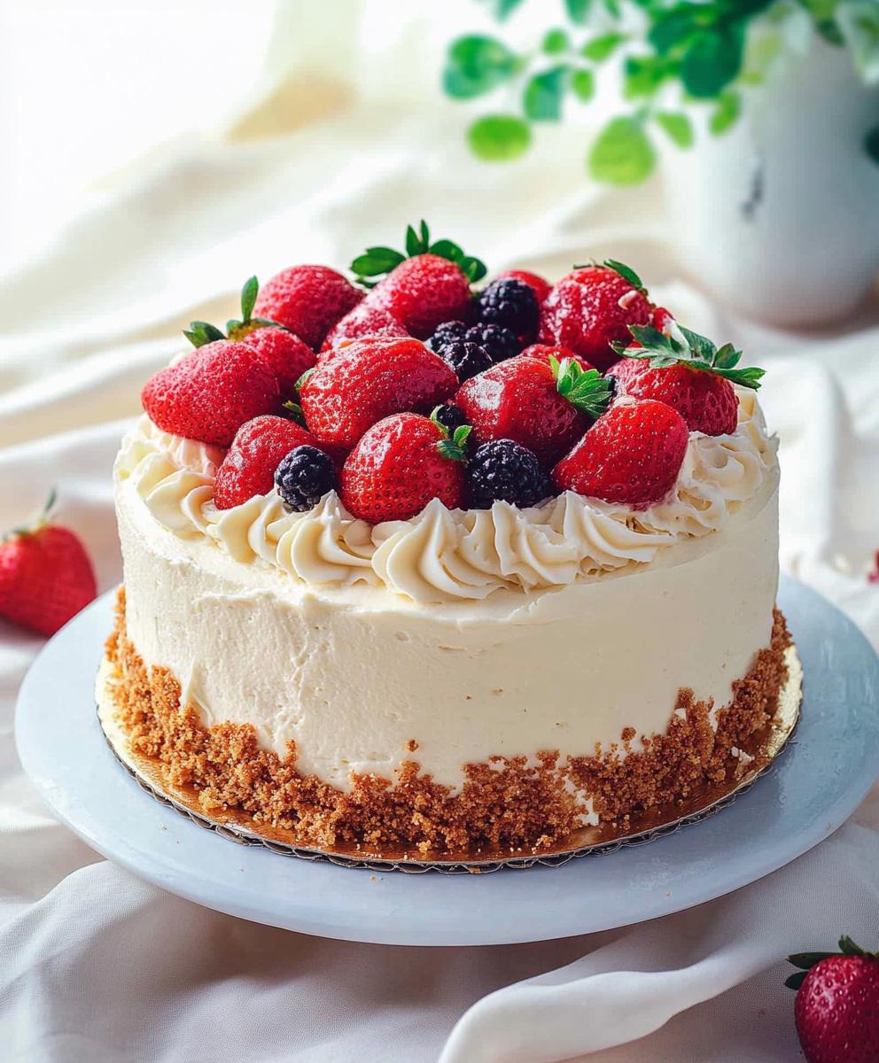 Strawberry Cheesecake Cake Recipe