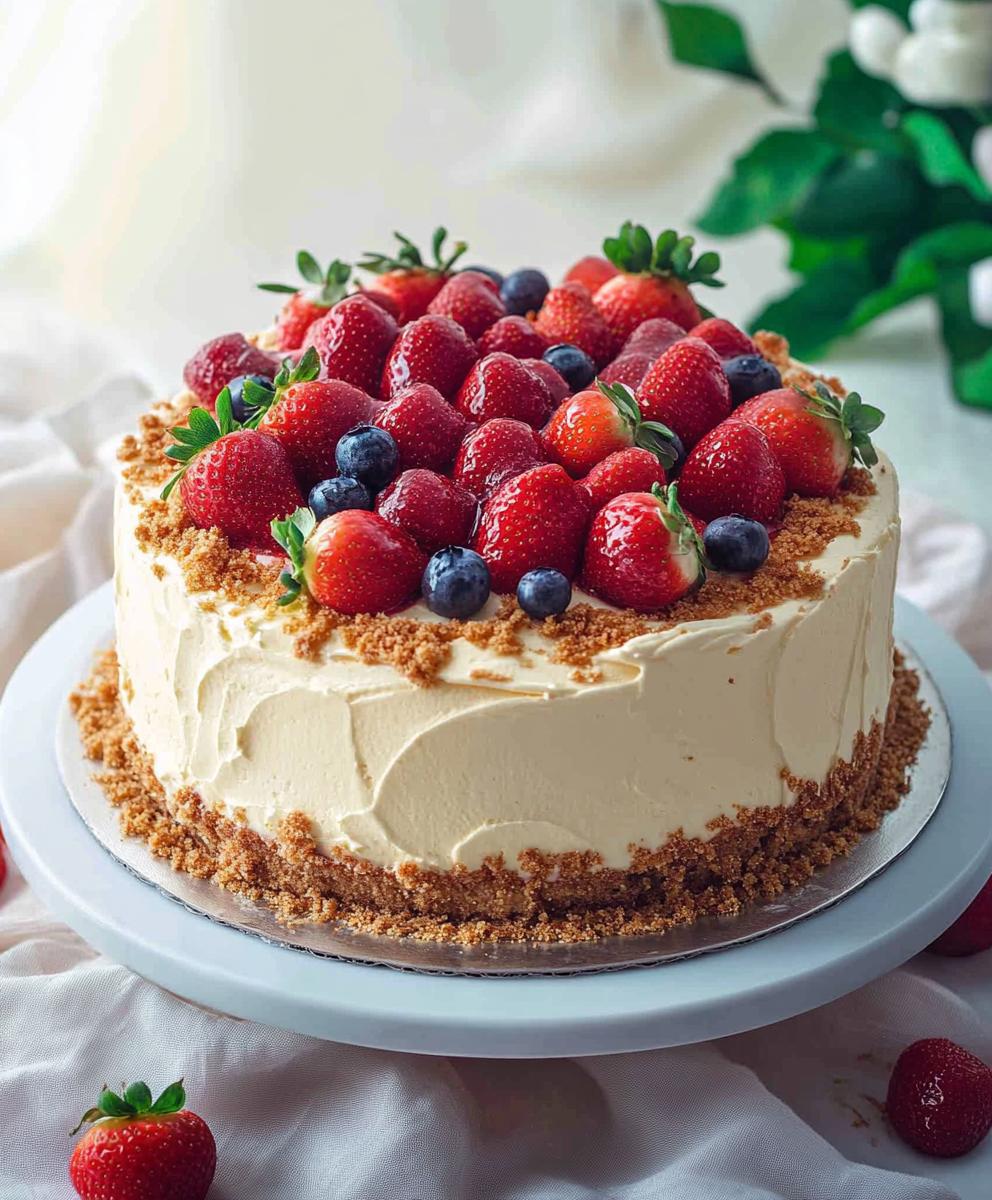 Strawberry Cheesecake Cake Recipe