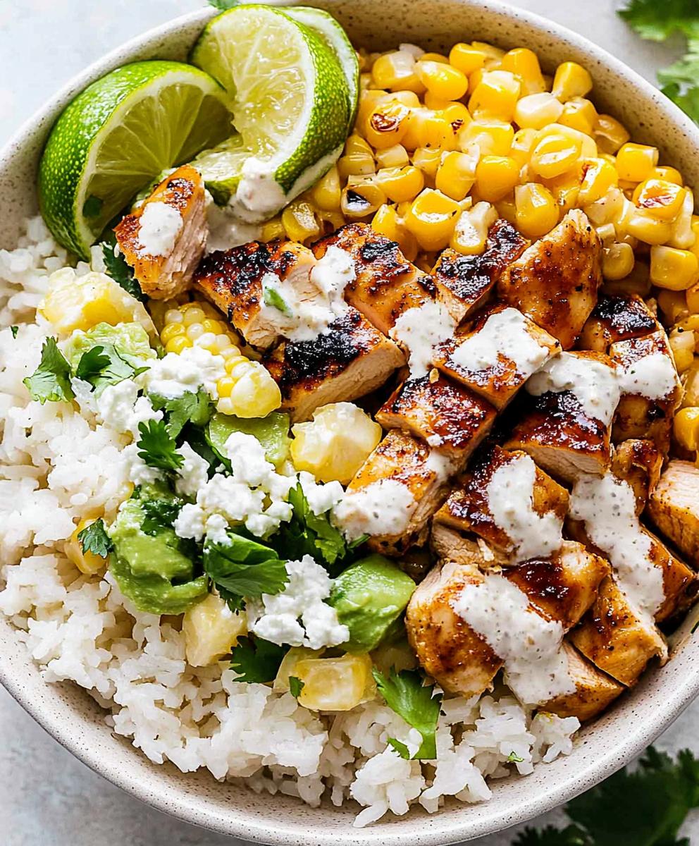 Street Corn Chicken Rice Bowl Recipe