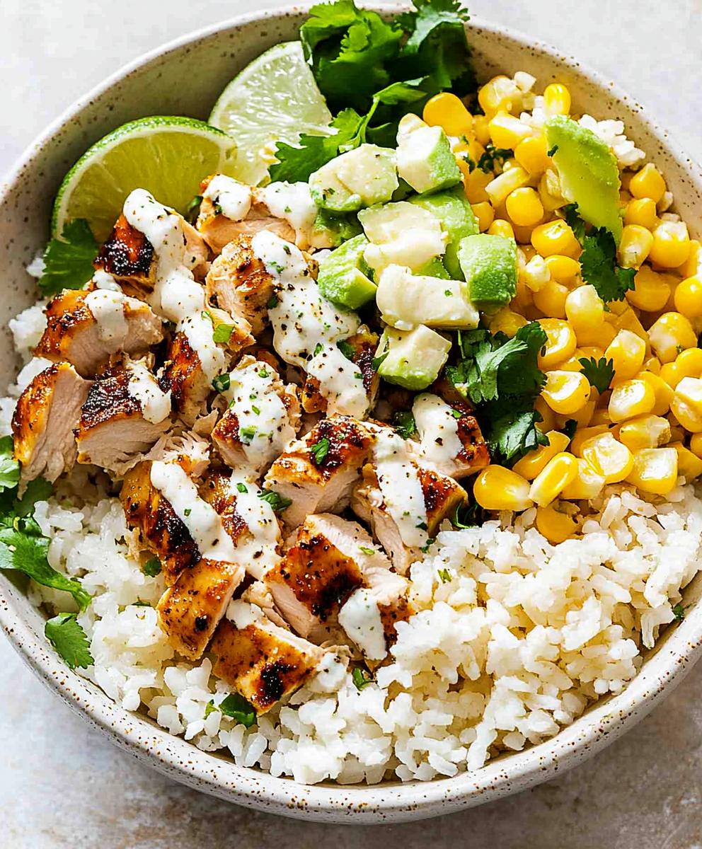 Street Corn Chicken Rice Bowl Recipe