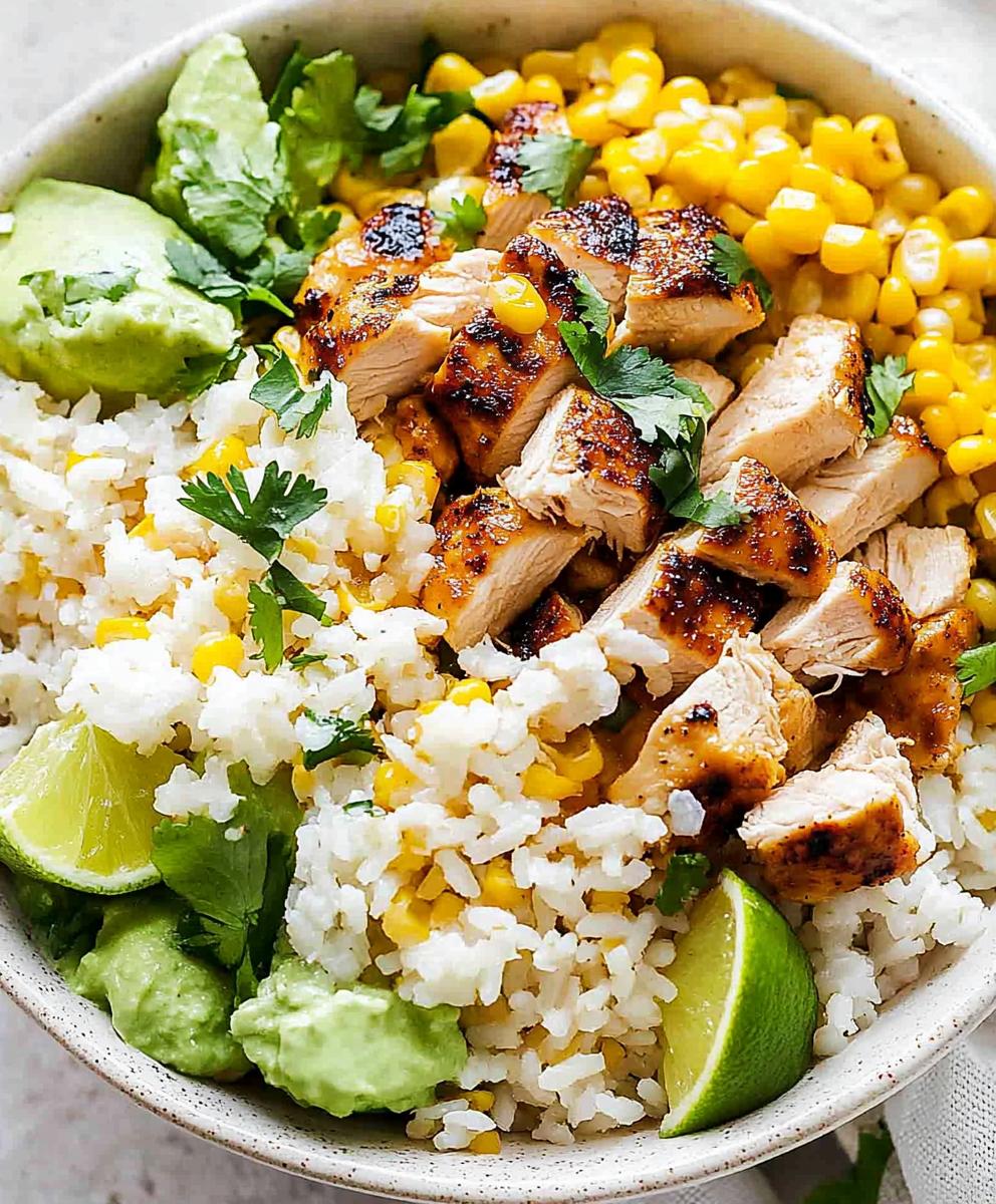 Street Corn Chicken Rice Bowl Recipe
