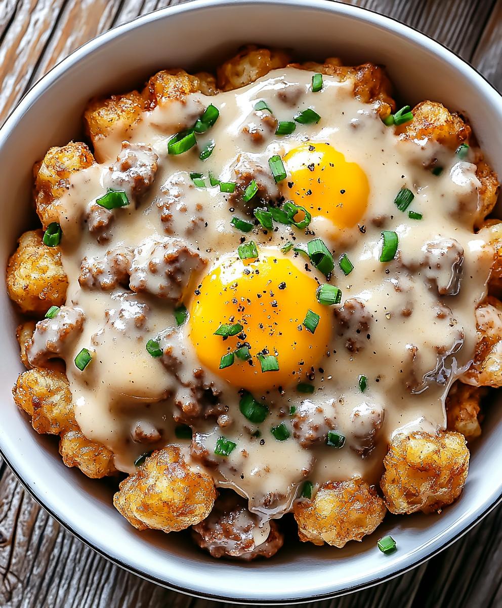 Tater Tot Breakfast Bowl With Sausage Gravy Recipe