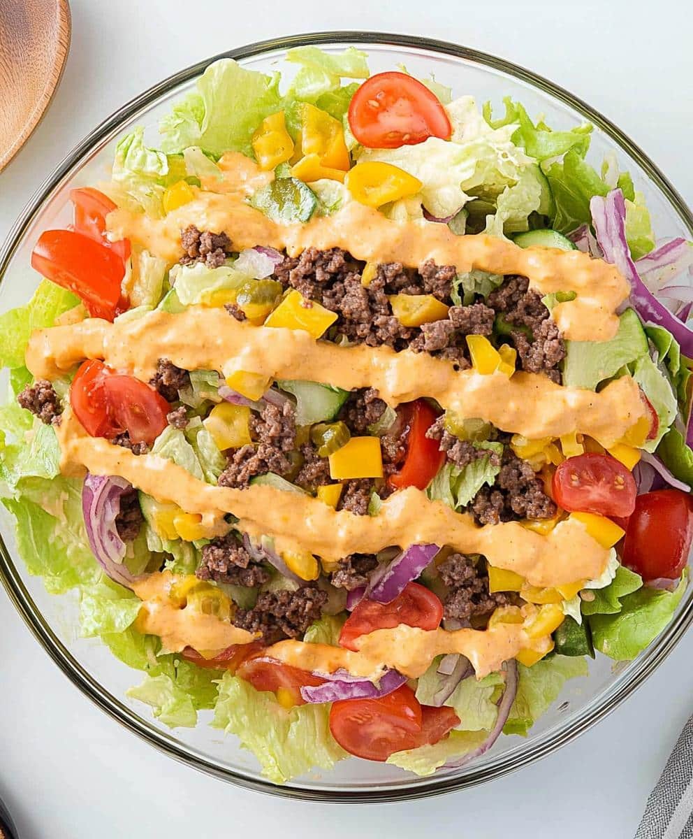 Big Mac Salad (cheeseburger Salad) Recipe